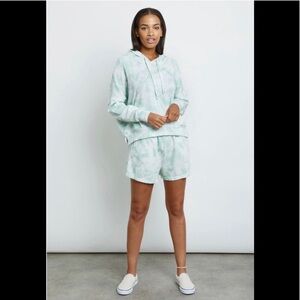 Rails Jane Sweat Shorts in Mint Tie Dye Size Small
